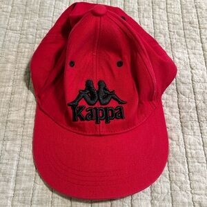 🔥🔥Kappa Active – Authentic Bzadem Snapback Cap - RED DK-BLA 901 / One Size